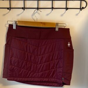 Smartwool Women's Burgundy Quilted Mini Skirt